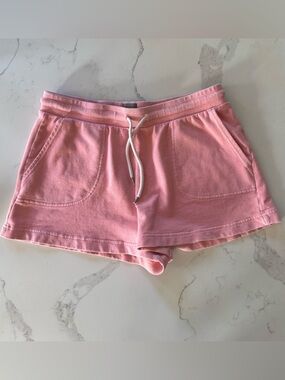 GAP -French Terry Knit Sweat Shorts - Light Pink- medium  Drawstring